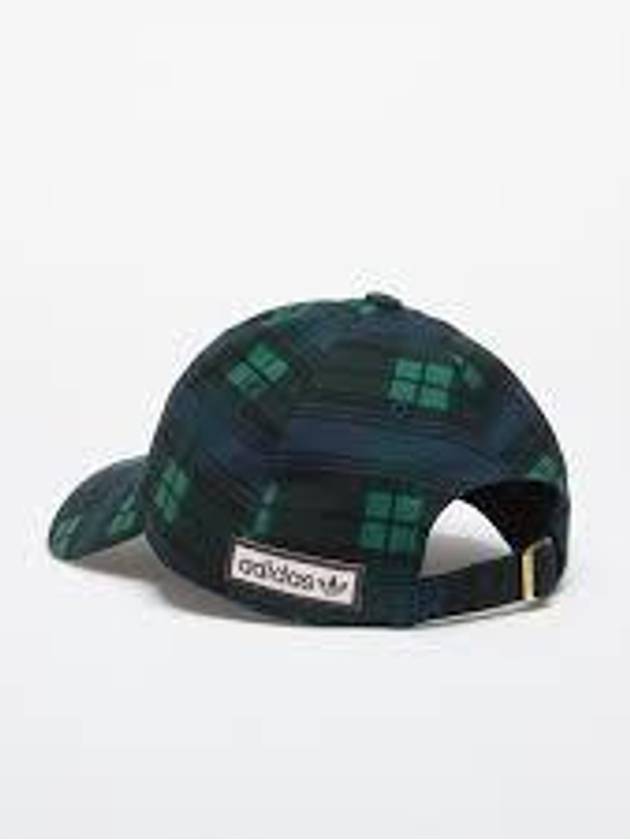 Tartan Check Ball Cap Navy Green - ADIDAS - BALAAN 3