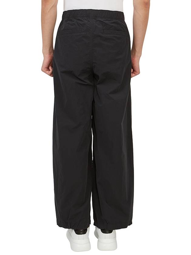 Men's Drawstring Cotton Wide Pants Black - TEN C - BALAAN 5