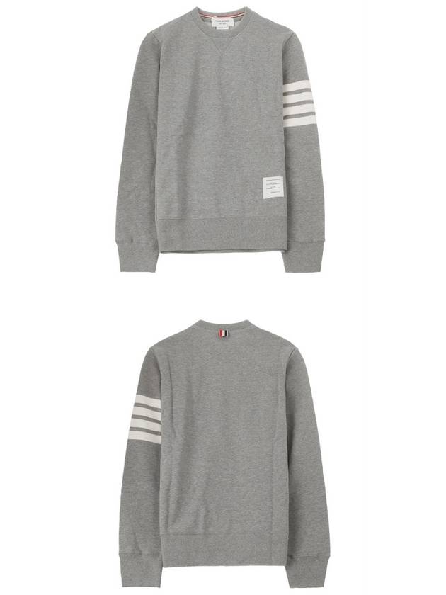 4 Bar Loopback Jersey Sweatshirt Light Grey - THOM BROWNE - BALAAN 5