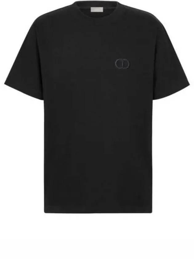 CD Icon Relaxed Fit Organic Cotton Short Sleeve T-Shirt Black - DIOR - BALAAN 2