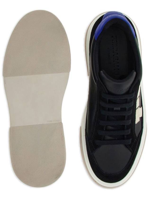 Gancini Outline Low-Top Sneakers Black - SALVATORE FERRAGAMO - BALAAN 6