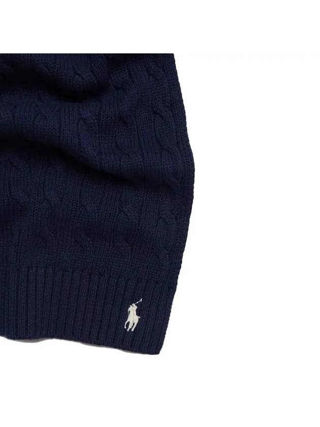 POLO RALPHLAUREN pony logo embroidery cable knit muffler 455954638002 - POLO RALPH LAUREN - BALAAN 5