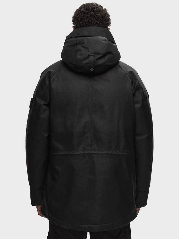 44736 Diagonal Wind Resistant Nylon Down Parka Black - STONE ISLAND - BALAAN 4