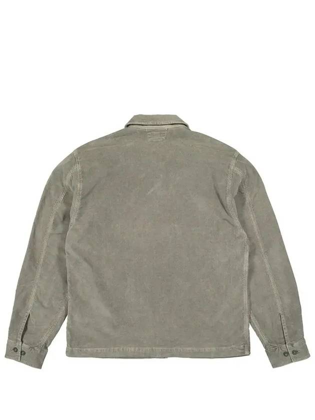 Corduroy Button Utility Shirt Jacket Grey - CP COMPANY - BALAAN 4