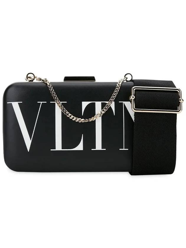 Women's VLTN Logo Cross Bag Black - VALENTINO - BALAAN 4