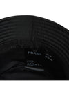 Triangle Logo Re-nylon Bucket Hat Black - PRADA - BALAAN 10