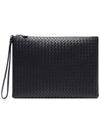 Intrecciato Strap Clutch Bag Black - BOTTEGA VENETA - BALAAN 2