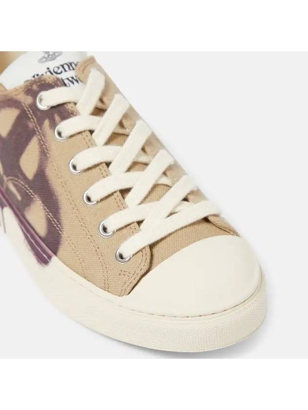 Cappuccino Canvas Plimsoll Low Top Sneakers Tan Beige - VIVIENNE WESTWOOD - BALAAN 9