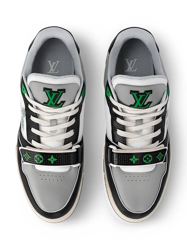 LV Trainer Sneakers Green 1AC50B - LOUIS VUITTON - BALAAN 3