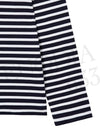 Fox Head Patch Regular Marin Long Sleeve T Shirt Navy Stripes - MAISON KITSUNE - BALAAN 5