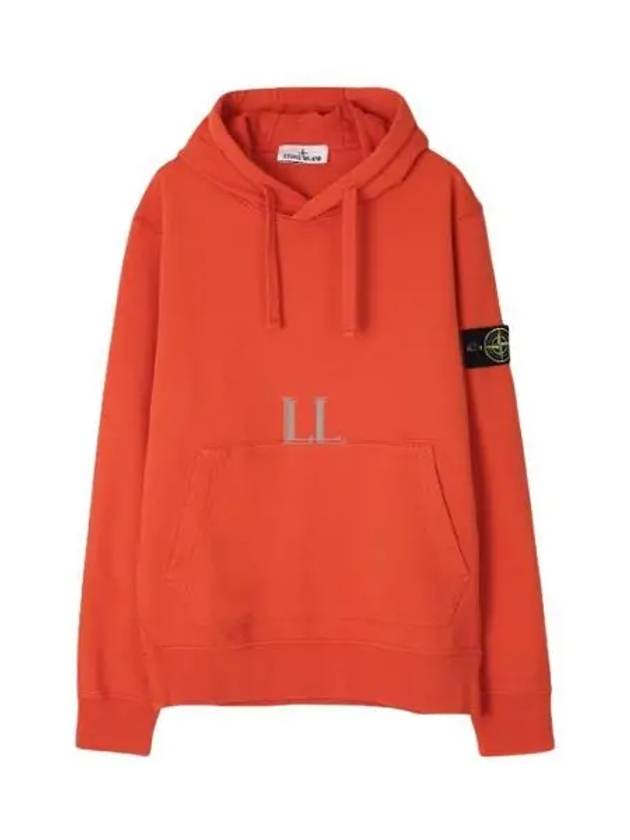 Signature Logo Patch Hoodie Orange - STONE ISLAND - BALAAN 2