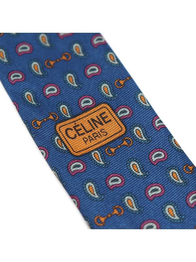 100 silk blue multi pattern tie - CELINE - BALAAN 6