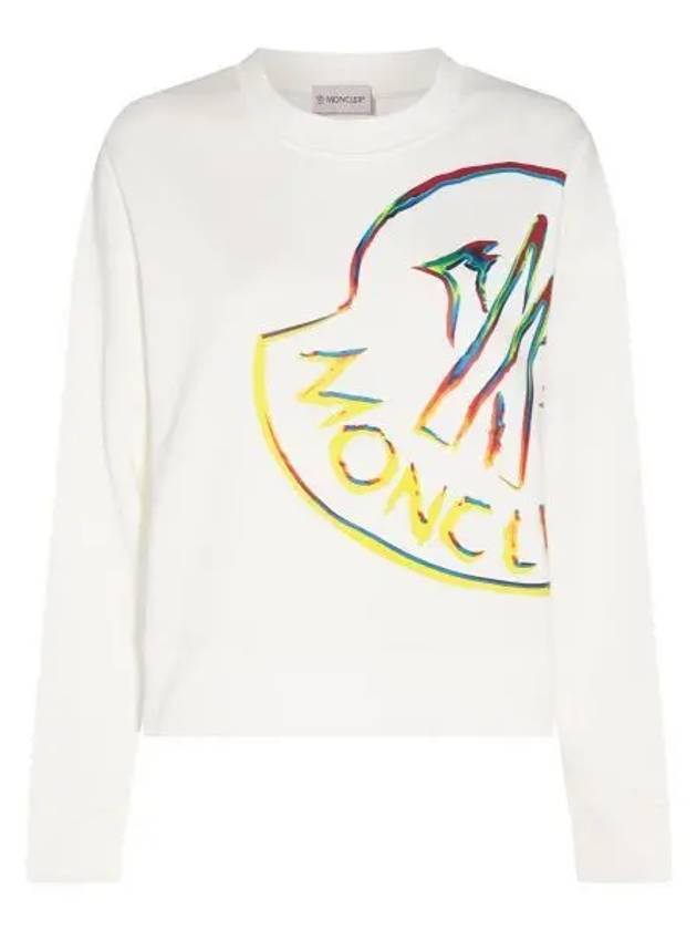 Logo Print Long Sleeve T-Shirt White - MONCLER - BALAAN 2