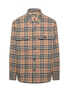 Vintage Check Wool Cotton Over Long Sleeve Shirt Archive Beige - BURBERRY - BALAAN 2