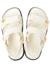 Kira Sports Logo Leather Sandals New Ivory - TORY BURCH - BALAAN 3