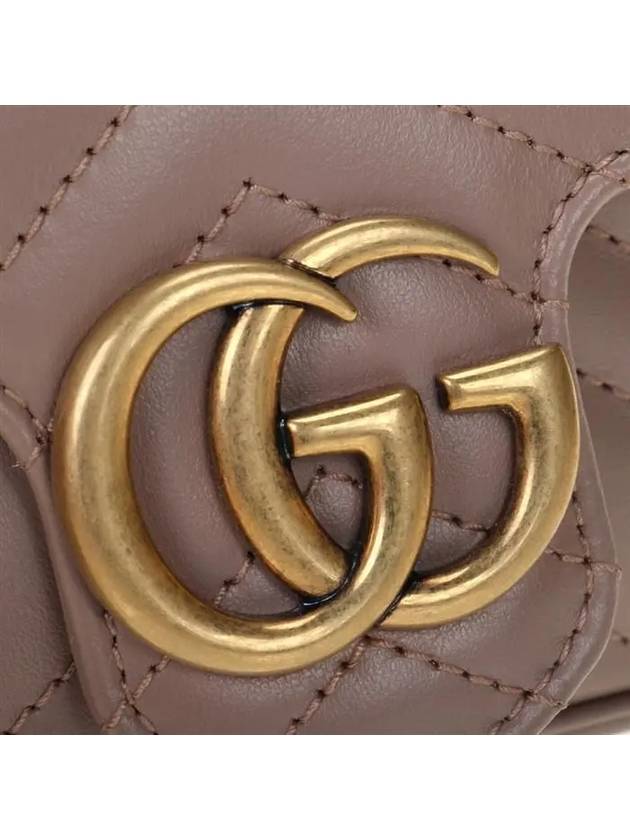 GG Marmont Matelasse Leather Super Mini Bag Dusty Pink - GUCCI - BALAAN 9