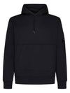 Logo Patch Drawstring Hoodie Black - CP COMPANY - BALAAN 1