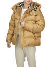 Logo Patch Hooded Down Padding Beige - BURBERRY - BALAAN 7