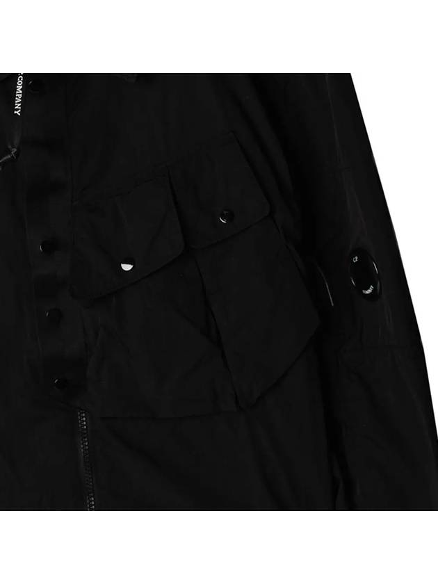 Lens Chrome Overshirt Zip-Up Jacket Black - CP COMPANY - BALAAN 5