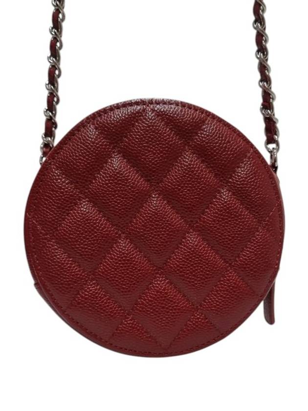 AP0245 Classic Burgundy Caviar Skin Tambourine WOC Cross Bag - CHANEL - BALAAN 4