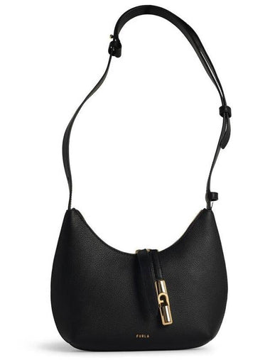 Furla 'Goccia' Black Leather Bag - FURLA - BALAAN 1