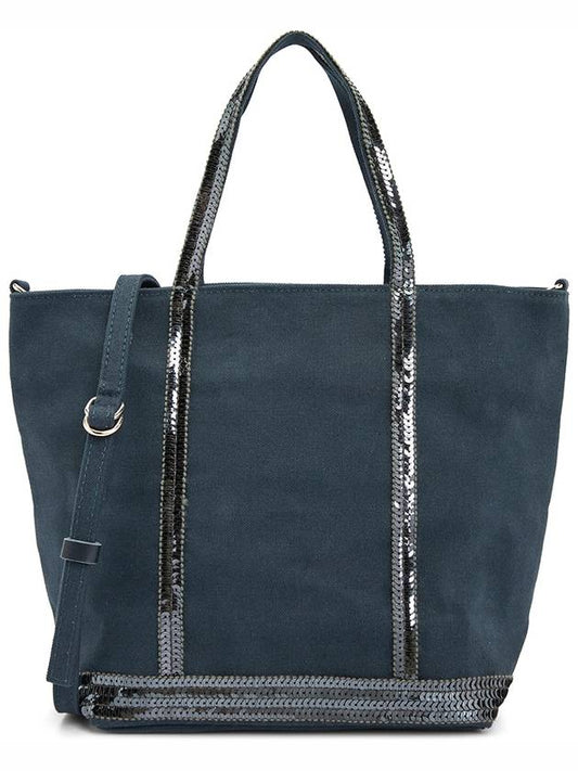 0PVE01 V40435 781 Cabasa Petit Sequin Small Tote Bag - VANESSA BRUNO - BALAAN 2