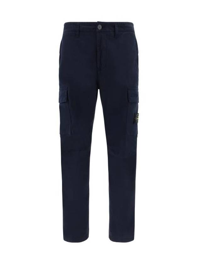 Compass Badge Gabardine Cargo Straight Pants Navy - STONE ISLAND - BALAAN 2