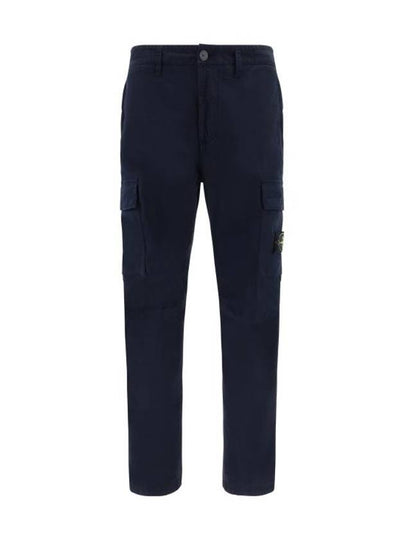 Compass Badge Gabardine Cargo Straight Pants Navy - STONE ISLAND - BALAAN 2