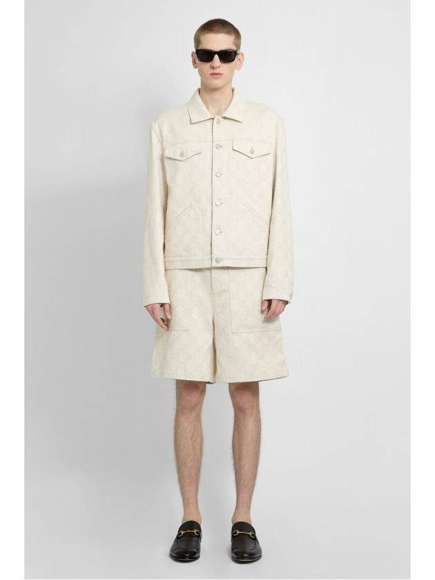 GG Jacquard Cotton Jacket Ivory - GUCCI - BALAAN 9