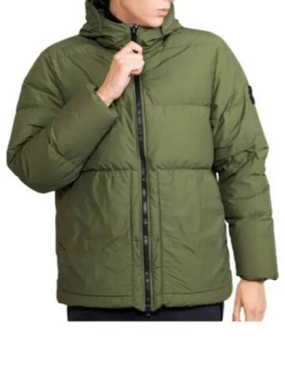 Naslan Light Watro Down Hooded Padding Olive Green - STONE ISLAND - BALAAN 2