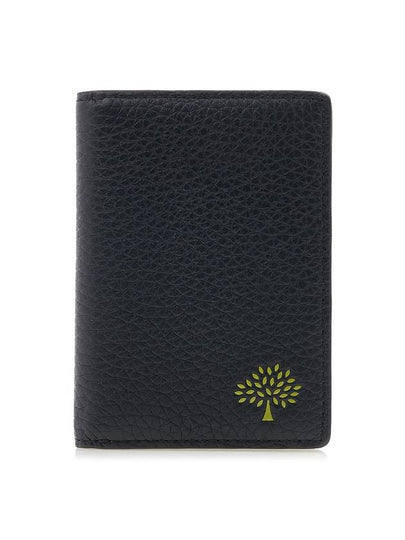 Signature Tree Print Heavy Grain Leather Card Wallet Black - MULBERRY - BALAAN 2