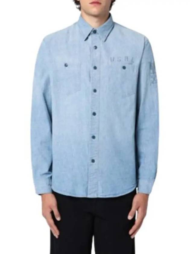 Indigo Chambray Long Sleeve Shirt Light Blue - POLO RALPH LAUREN - BALAAN 2