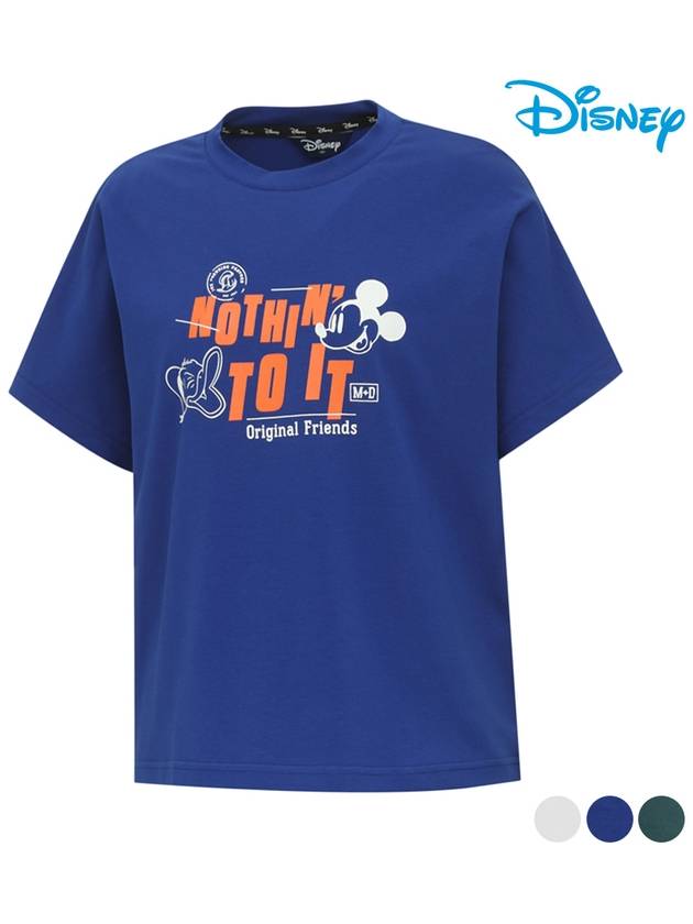 Text Graphic Short Sleeve Round T-Shirt DO2LTR050 - DISNEY GOLF - BALAAN 2