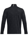 Men's Playoff Printed Half Zip Long Sleeve T-Shirt Black - UNDER ARMOUR - BALAAN 3