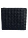 Intrecciato Weaving Half Wallet Black - BOTTEGA VENETA - BALAAN 6