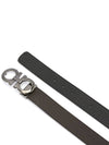 Gancini Reversible Adjustable Leather Belt Black - SALVATORE FERRAGAMO - BALAAN 5