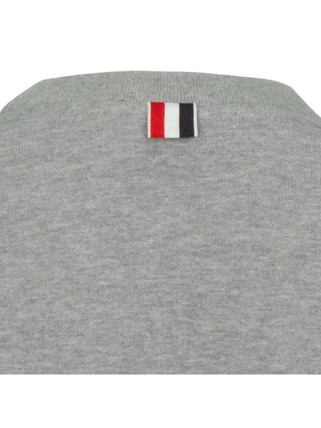 Engineered 4 Bar Stripe Loopback Jersey Knit Crewneck Sweatshirt Light Grey - THOM BROWNE - BALAAN 9