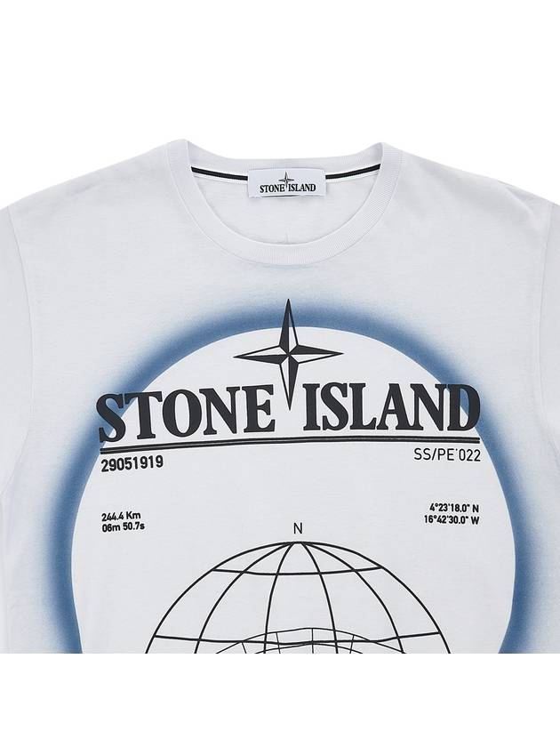 Eclipse Two Short Sleeve T-Shirt White - STONE ISLAND - BALAAN 5