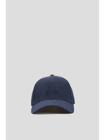 Embroidered Logo Baby Corduroy Ball Cap Blue - HUGO BOSS - BALAAN 1