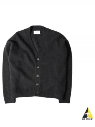 Wool Cashmere Cardigan Grey - AMI - BALAAN 2