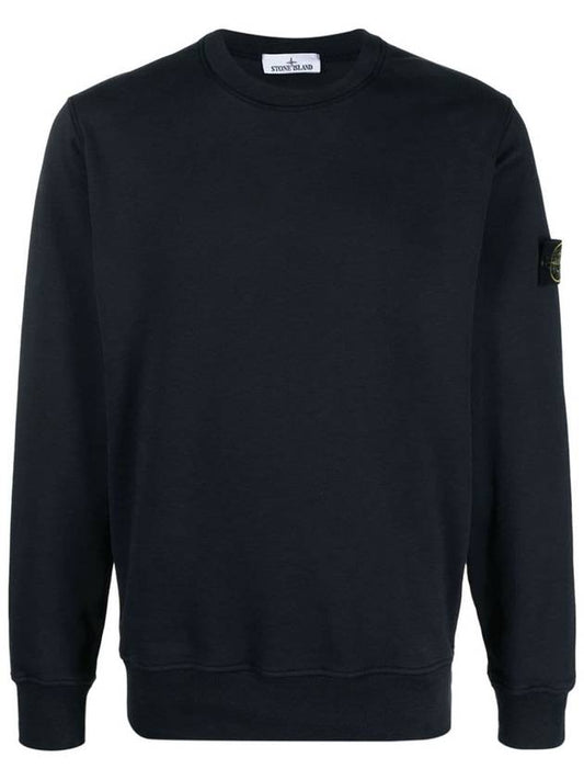 Wappen Patch Garment Dyed Sweatshirt Navy - STONE ISLAND - BALAAN 2