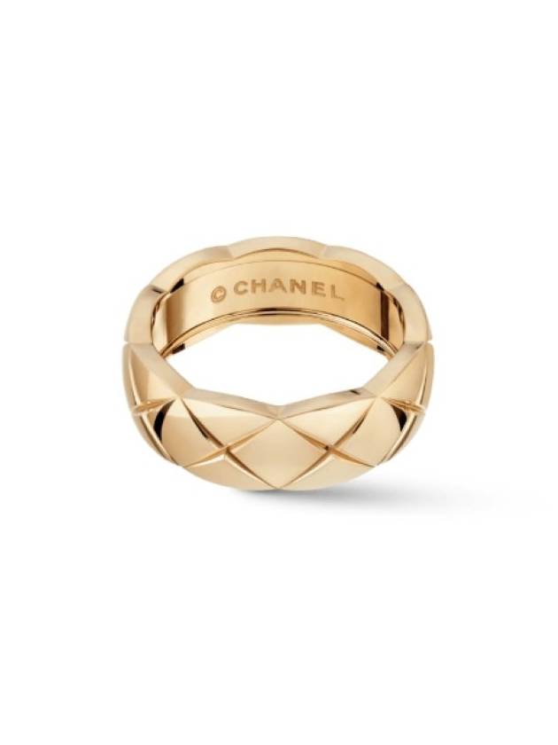 Coco Crush Quilted Motif Small Ring Gold - CHANEL - BALAAN 3