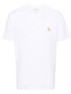 Chillax Fox Patch Regular Short Sleeve T-Shirt White - MAISON KITSUNE - BALAAN 2