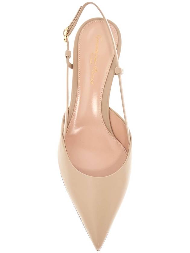 sandy calfskin pumps with open-back and hook-and-loop closure - GIANVITO ROSSI - BALAAN 2