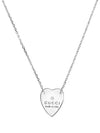 Trademark Heart Pendant Necklace Silver - GUCCI - BALAAN 3