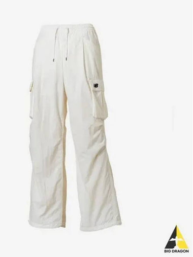 Women s Light Woven Wide Cargo Pants 10 White - NEW BALANCE - BALAAN 1