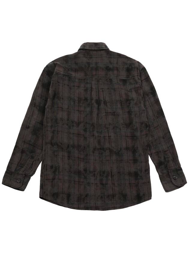 Pigment Coated Check Shirt Charcoal - ARCANE FUNK - BALAAN 2