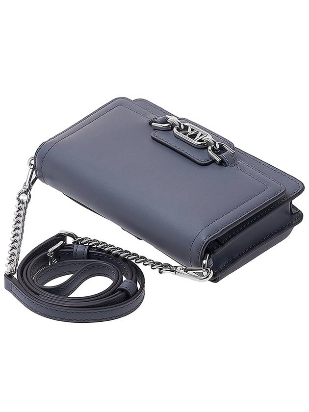 Heather Extra Small Leather Cross Bag Dark Grey - MICHAEL KORS - BALAAN 5