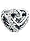 Sparkling Cross Heart Charm Silver - PANDORA - BALAAN 2