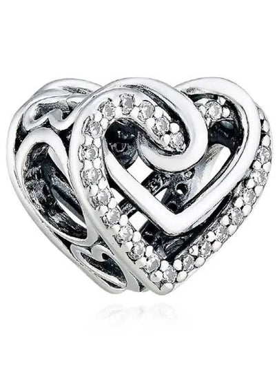 Sparkling Cross Heart Bracelet Charm Silver - PANDORA - BALAAN 2